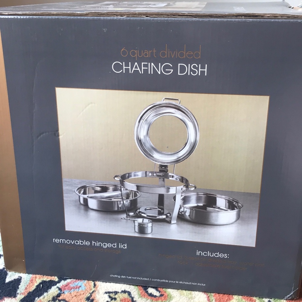 6 quart divided chafing dish